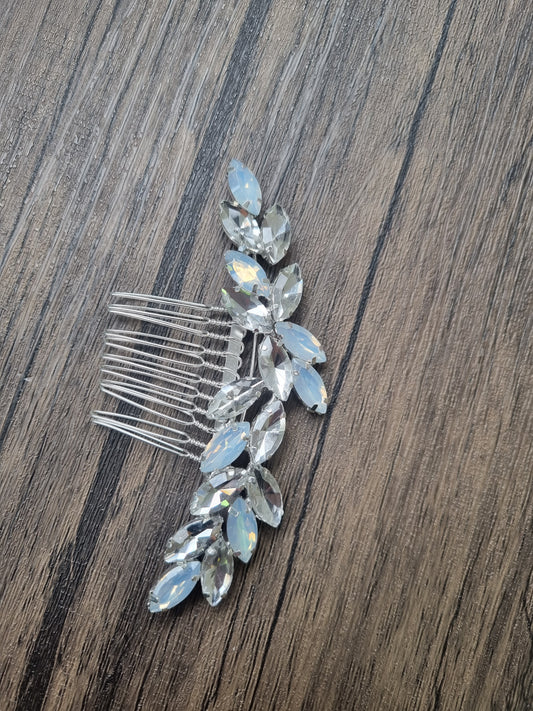 Crystal Leaf Hair Comb