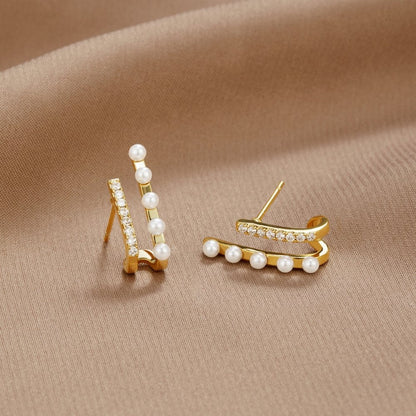 Raya Pearl & Crystal Earrings